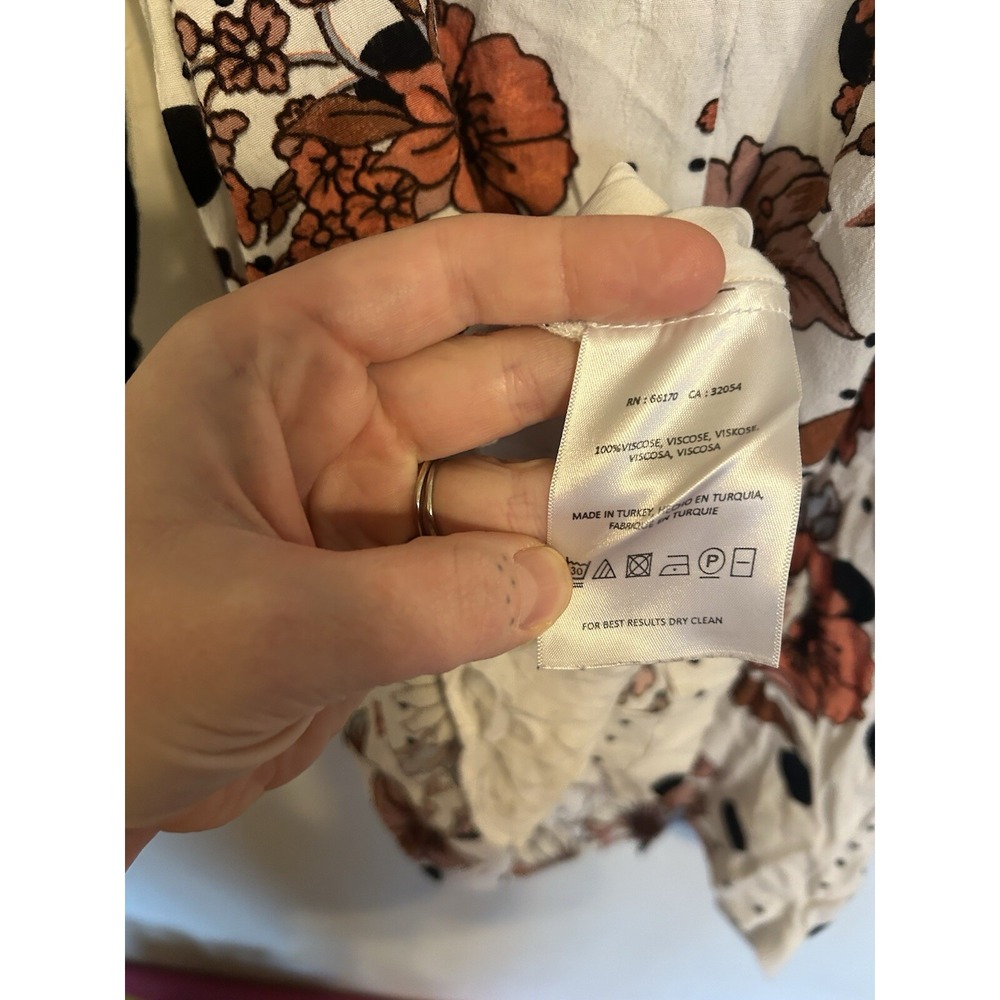 Anthropologie Maeve Floral Aubrey Tie Waist Wrap Dress 2 S Boho Resort Feminine - Picture 7 of 10